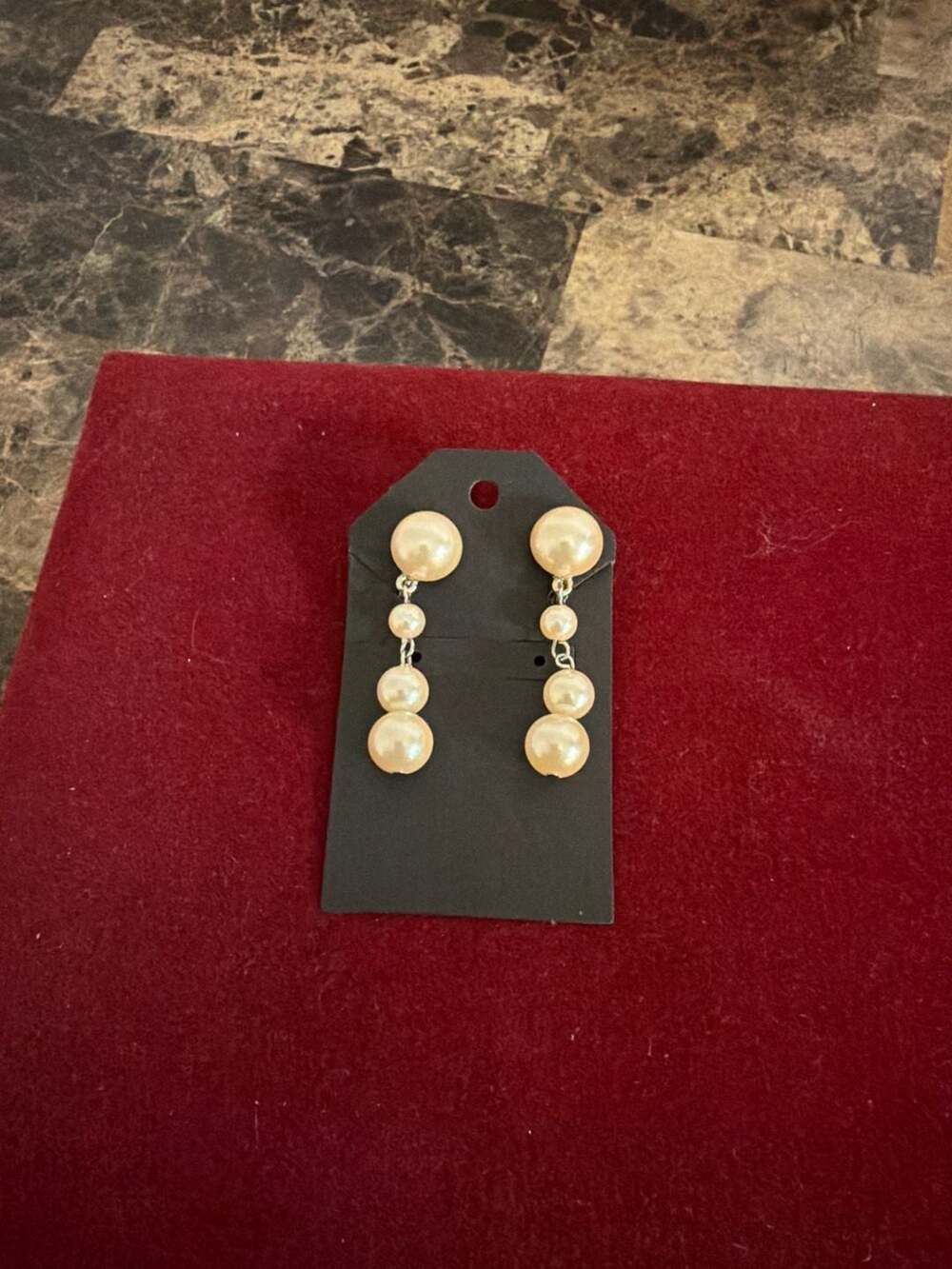 Vintage clip on Pearl earrings